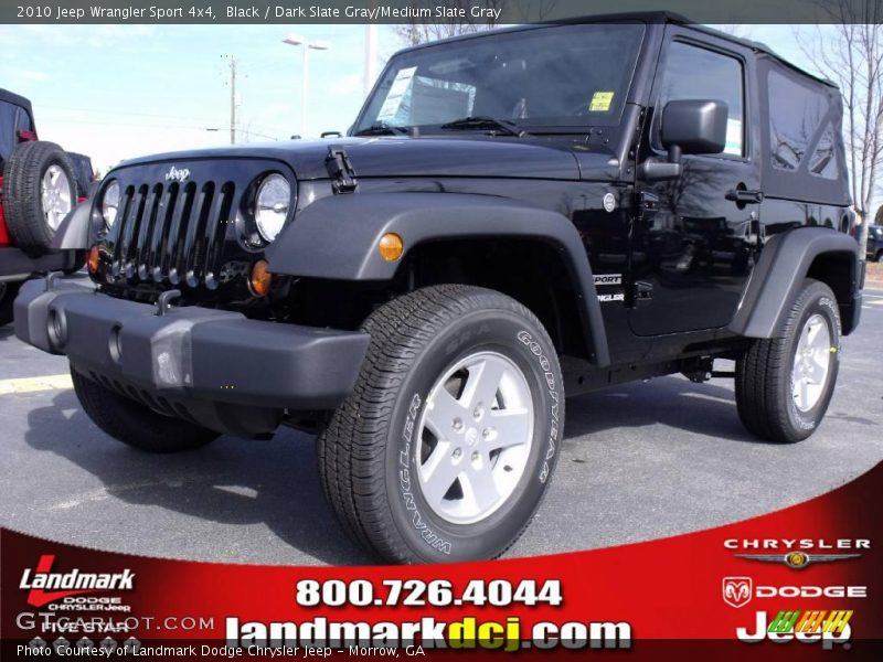 Black / Dark Slate Gray/Medium Slate Gray 2010 Jeep Wrangler Sport 4x4