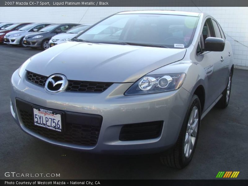 Liquid Platinum Metallic / Black 2007 Mazda CX-7 Sport