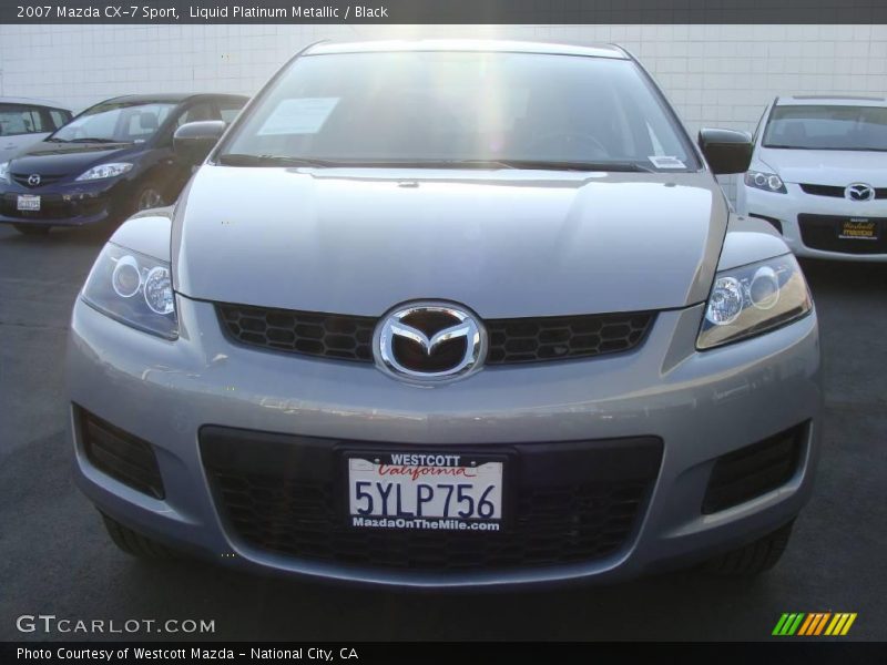 Liquid Platinum Metallic / Black 2007 Mazda CX-7 Sport