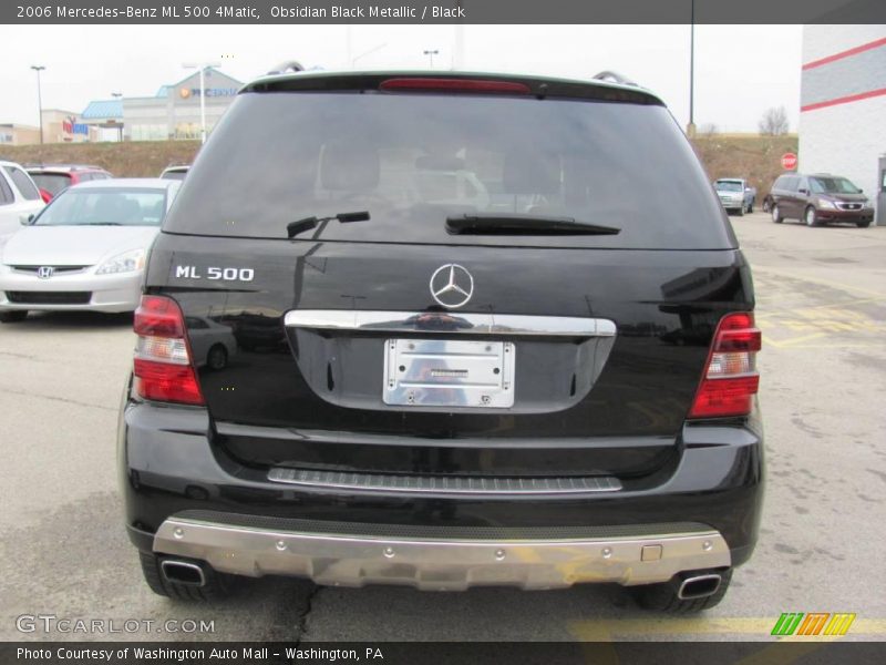 Obsidian Black Metallic / Black 2006 Mercedes-Benz ML 500 4Matic