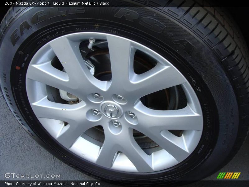 Liquid Platinum Metallic / Black 2007 Mazda CX-7 Sport