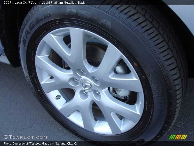 Liquid Platinum Metallic / Black 2007 Mazda CX-7 Sport