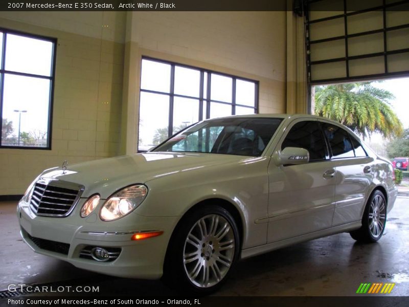 Arctic White / Black 2007 Mercedes-Benz E 350 Sedan
