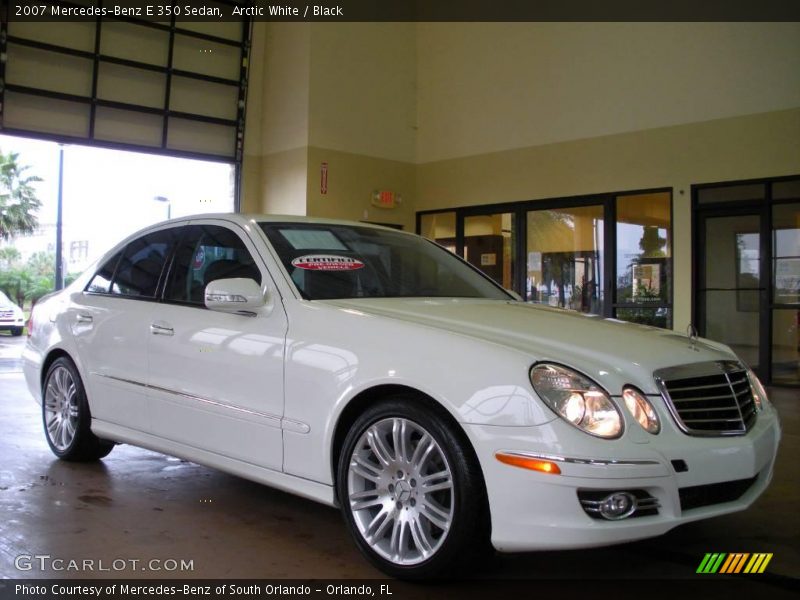 Arctic White / Black 2007 Mercedes-Benz E 350 Sedan