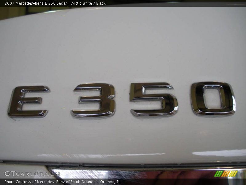 Arctic White / Black 2007 Mercedes-Benz E 350 Sedan