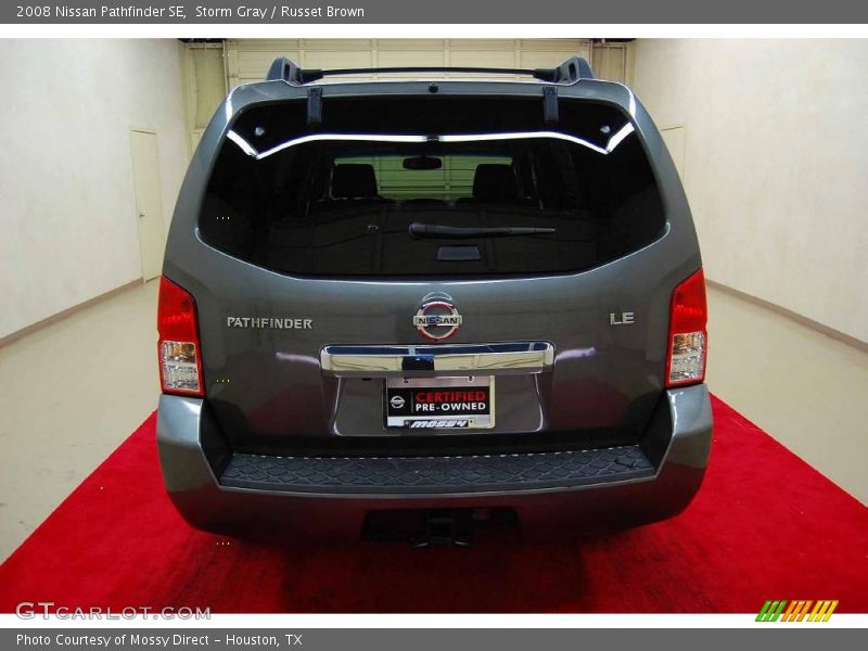 Storm Gray / Russet Brown 2008 Nissan Pathfinder SE