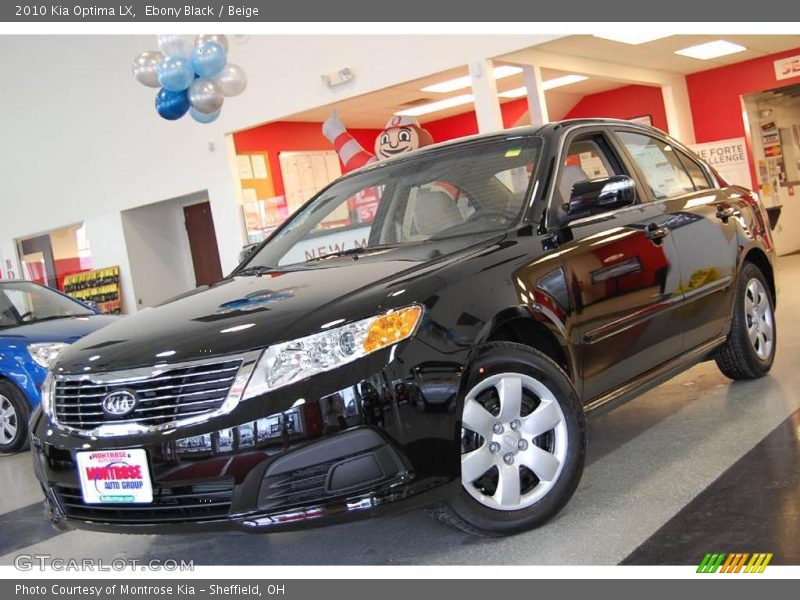 Ebony Black / Beige 2010 Kia Optima LX