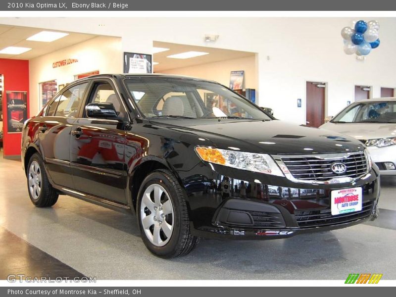 Ebony Black / Beige 2010 Kia Optima LX