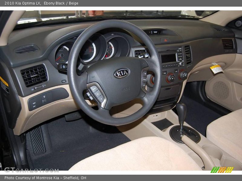 Ebony Black / Beige 2010 Kia Optima LX