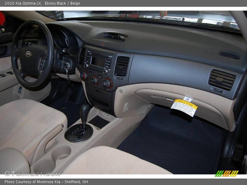 Ebony Black / Beige 2010 Kia Optima LX