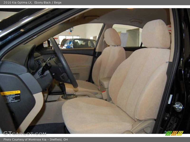 Ebony Black / Beige 2010 Kia Optima LX