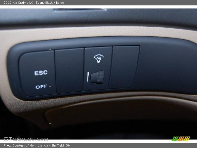 Ebony Black / Beige 2010 Kia Optima LX