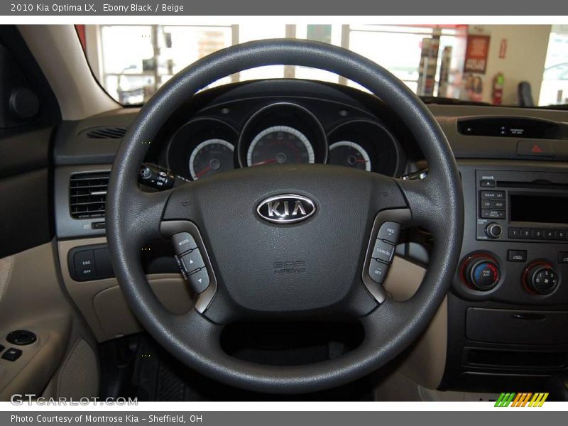 Ebony Black / Beige 2010 Kia Optima LX