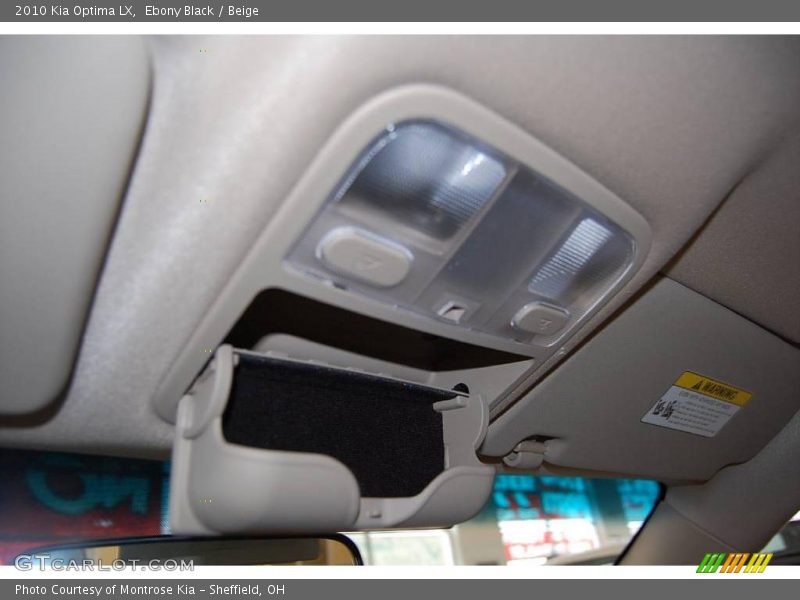 Ebony Black / Beige 2010 Kia Optima LX