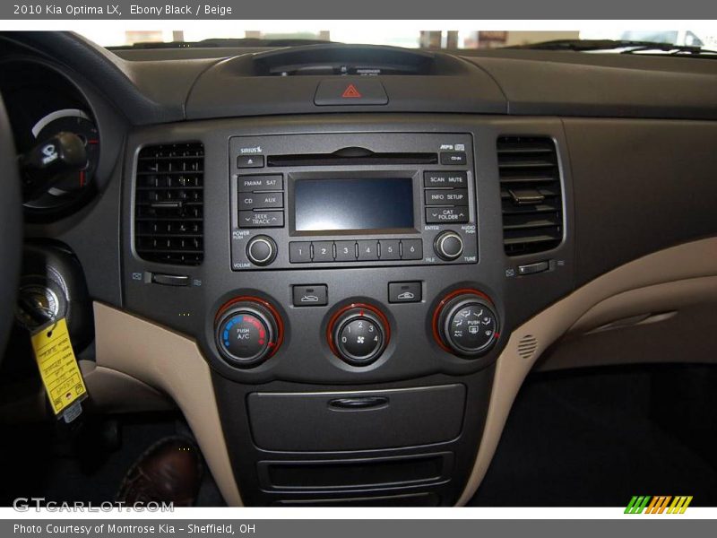 Ebony Black / Beige 2010 Kia Optima LX