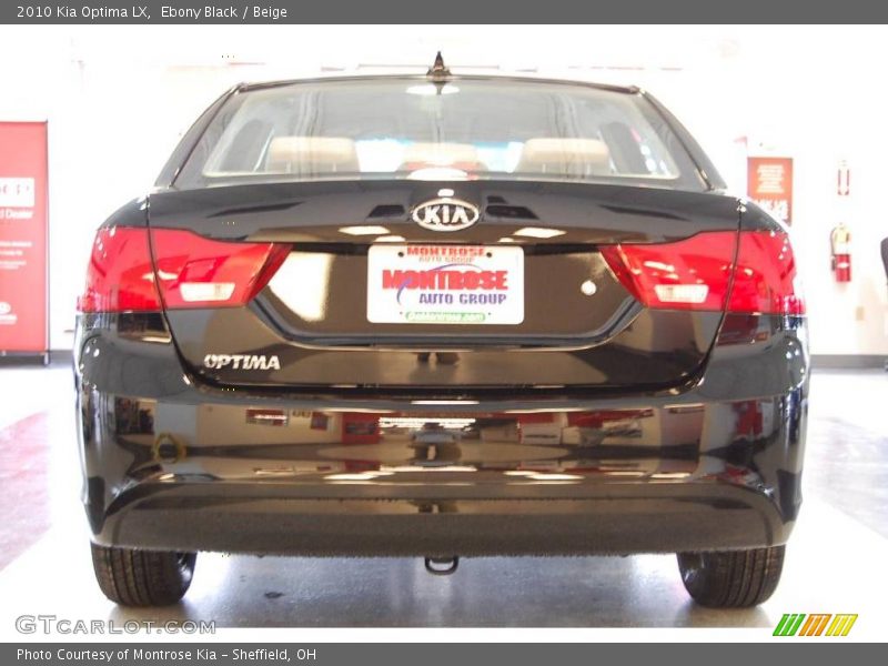 Ebony Black / Beige 2010 Kia Optima LX