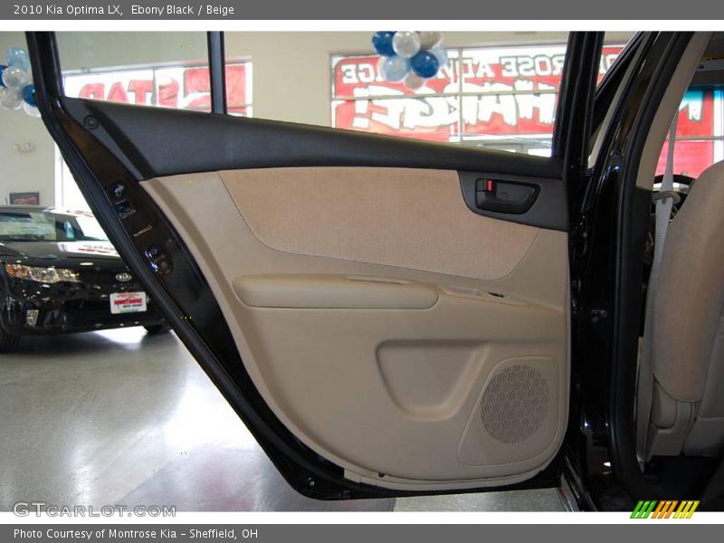 Ebony Black / Beige 2010 Kia Optima LX