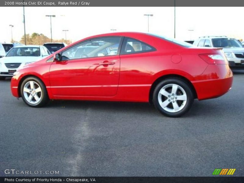 Rallye Red / Gray 2008 Honda Civic EX Coupe