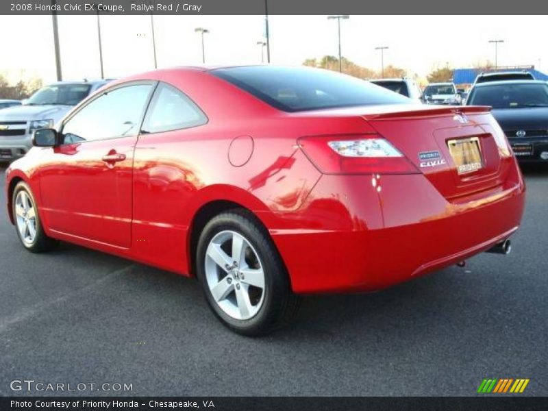 Rallye Red / Gray 2008 Honda Civic EX Coupe