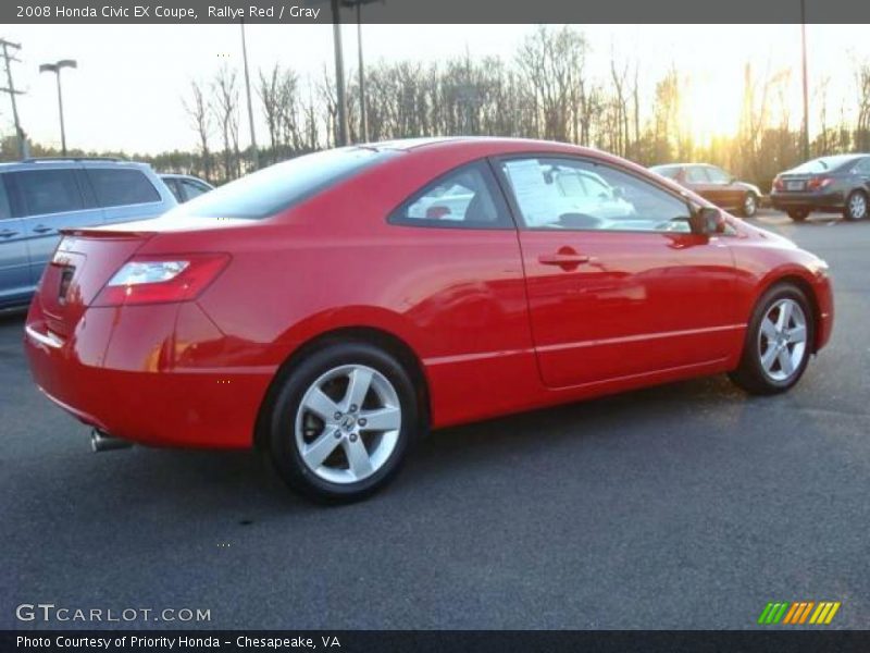 Rallye Red / Gray 2008 Honda Civic EX Coupe