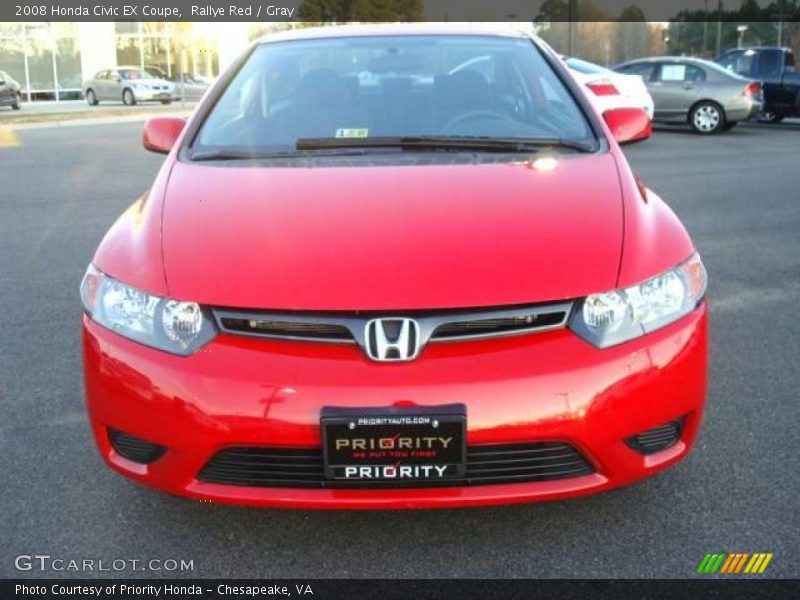 Rallye Red / Gray 2008 Honda Civic EX Coupe
