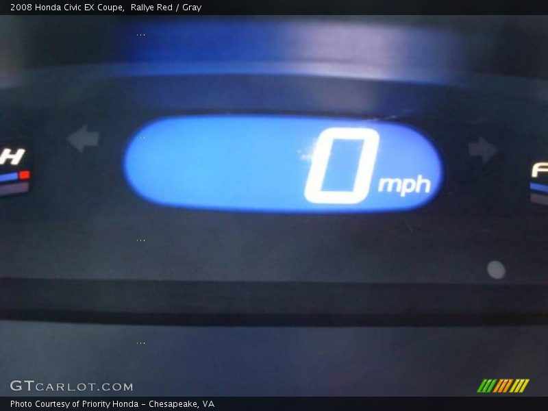 Rallye Red / Gray 2008 Honda Civic EX Coupe