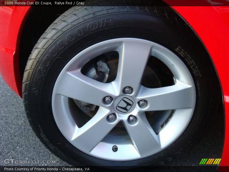 Rallye Red / Gray 2008 Honda Civic EX Coupe