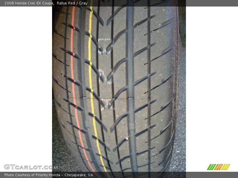 Rallye Red / Gray 2008 Honda Civic EX Coupe