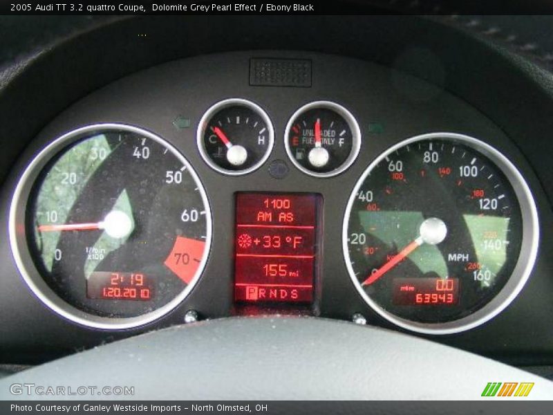 Dolomite Grey Pearl Effect / Ebony Black 2005 Audi TT 3.2 quattro Coupe