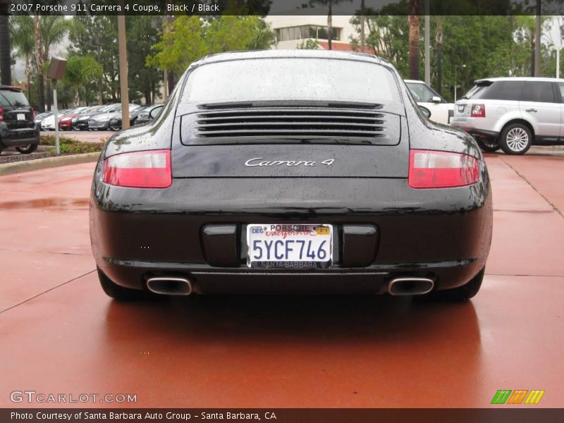 Black / Black 2007 Porsche 911 Carrera 4 Coupe