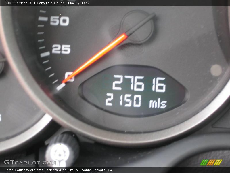 Black / Black 2007 Porsche 911 Carrera 4 Coupe