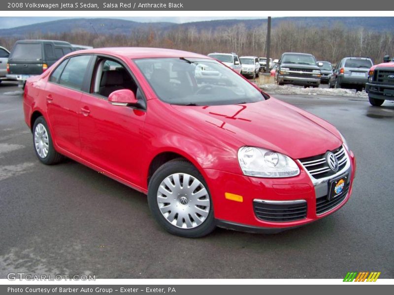 Salsa Red / Anthracite Black 2008 Volkswagen Jetta S Sedan