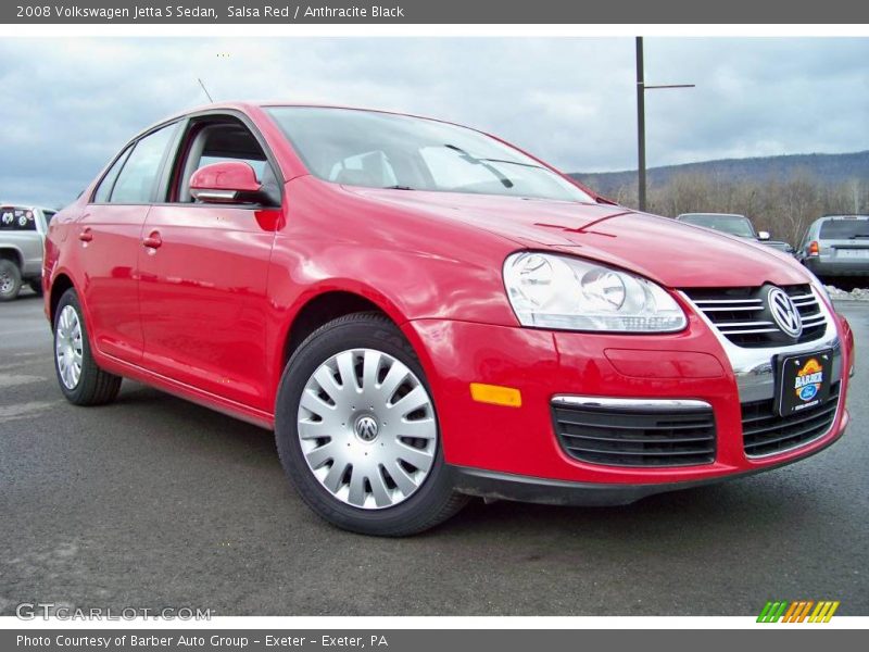 Salsa Red / Anthracite Black 2008 Volkswagen Jetta S Sedan