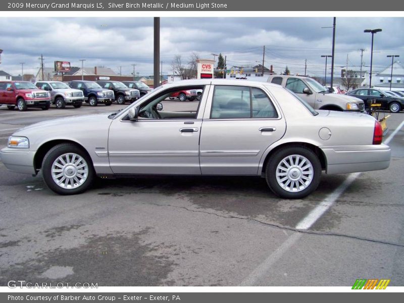 Silver Birch Metallic / Medium Light Stone 2009 Mercury Grand Marquis LS