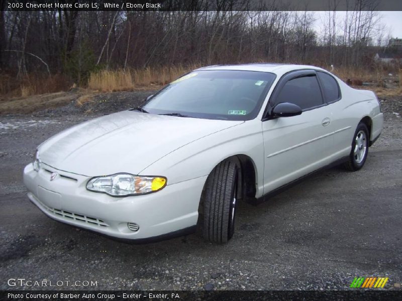 White / Ebony Black 2003 Chevrolet Monte Carlo LS
