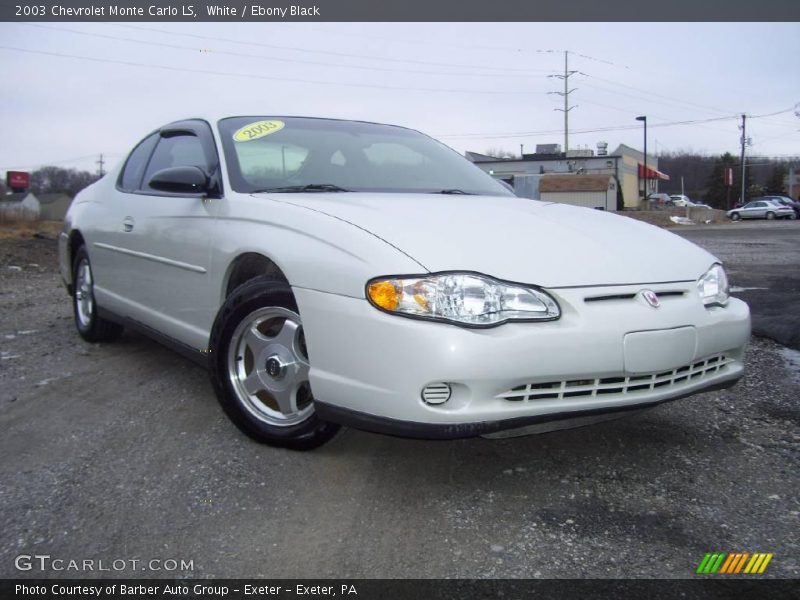 White / Ebony Black 2003 Chevrolet Monte Carlo LS