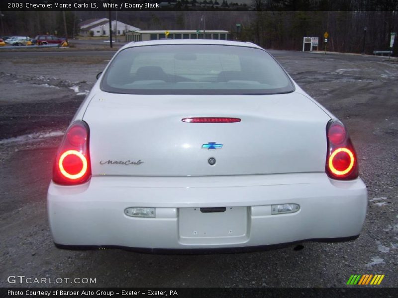 White / Ebony Black 2003 Chevrolet Monte Carlo LS