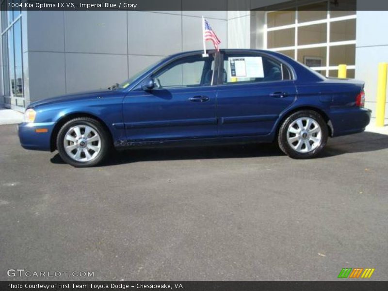 Imperial Blue / Gray 2004 Kia Optima LX V6