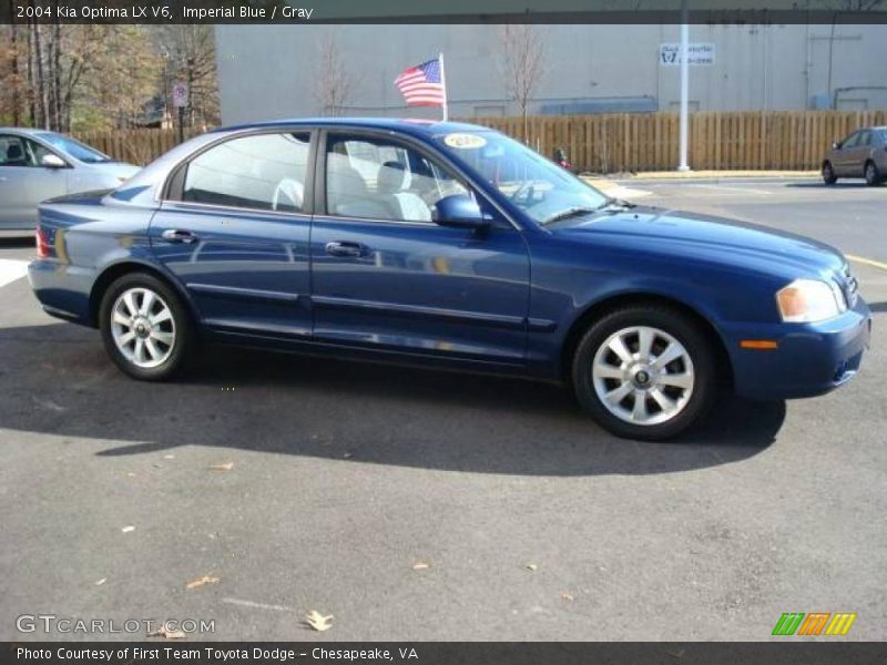 Imperial Blue / Gray 2004 Kia Optima LX V6
