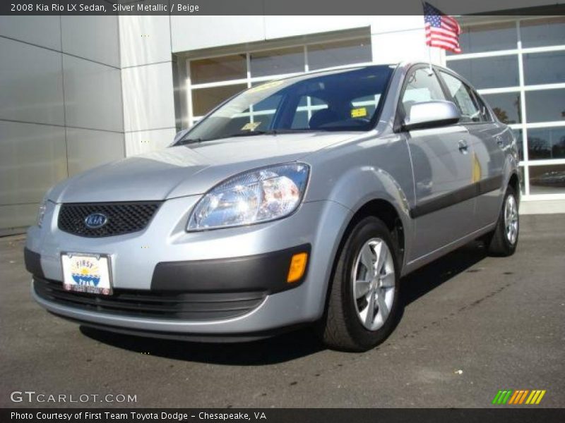 Silver Metallic / Beige 2008 Kia Rio LX Sedan