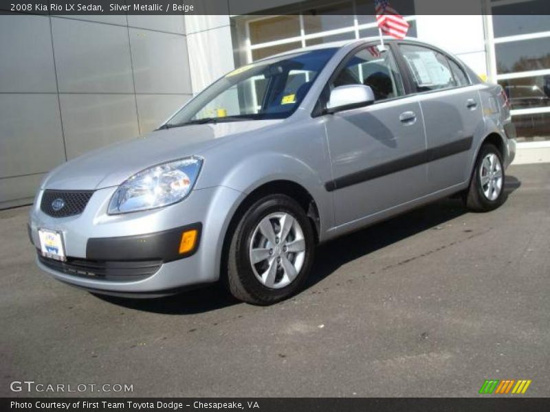 Silver Metallic / Beige 2008 Kia Rio LX Sedan