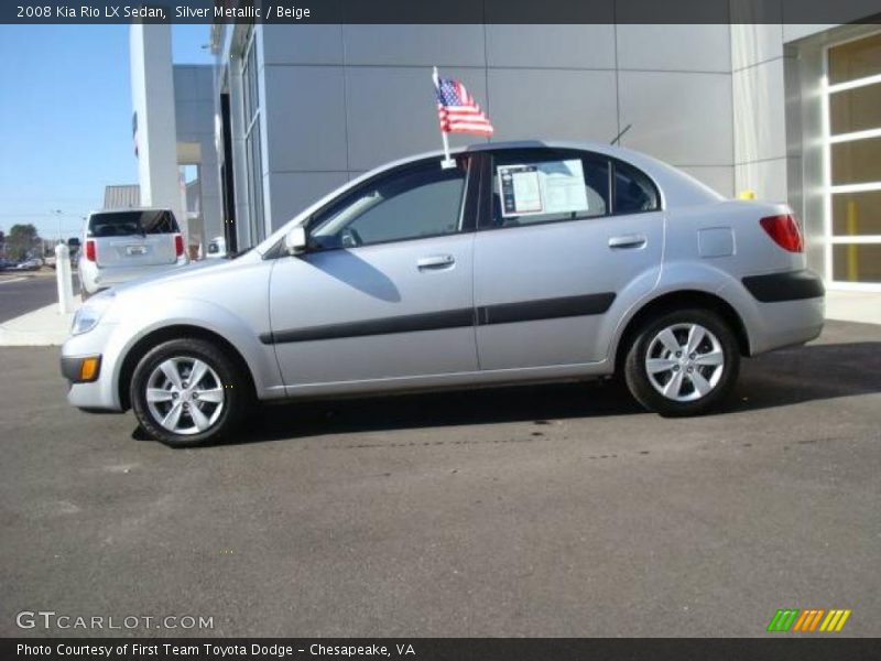 Silver Metallic / Beige 2008 Kia Rio LX Sedan