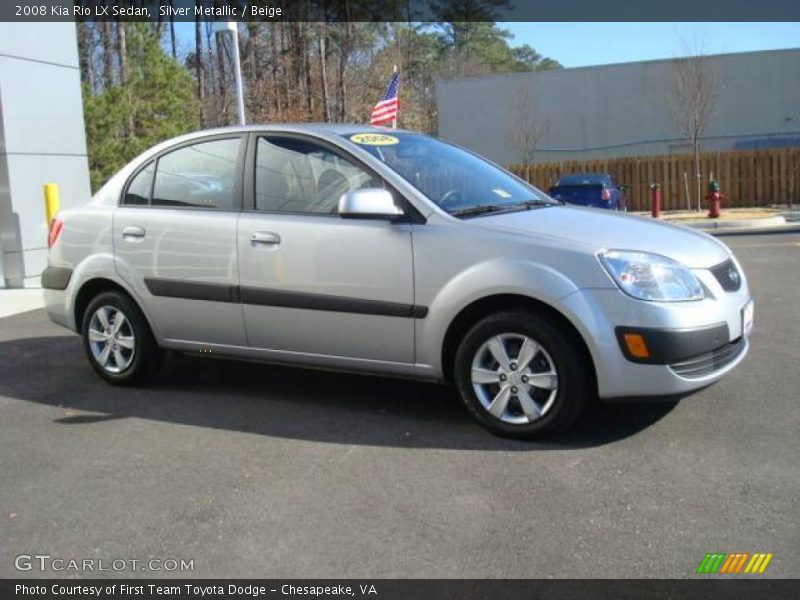 Silver Metallic / Beige 2008 Kia Rio LX Sedan