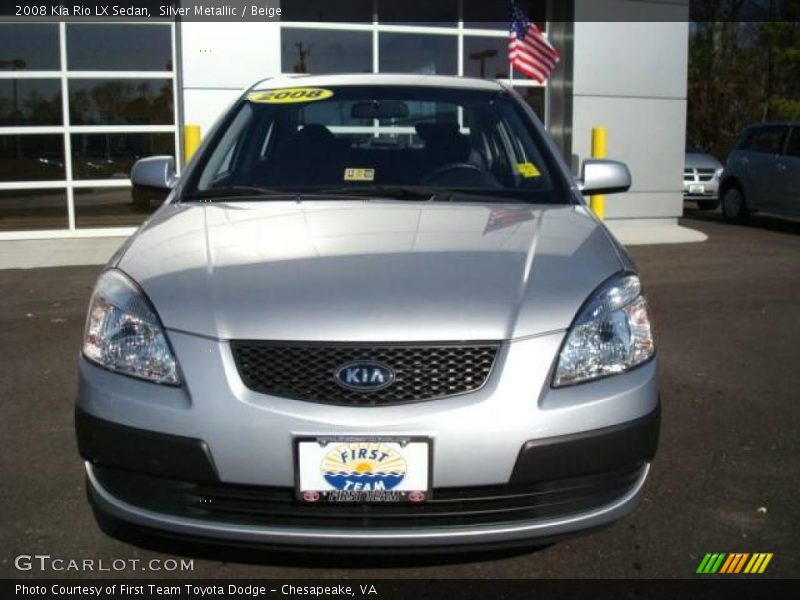 Silver Metallic / Beige 2008 Kia Rio LX Sedan