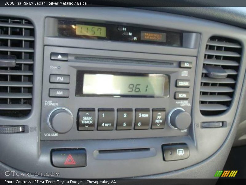 Silver Metallic / Beige 2008 Kia Rio LX Sedan