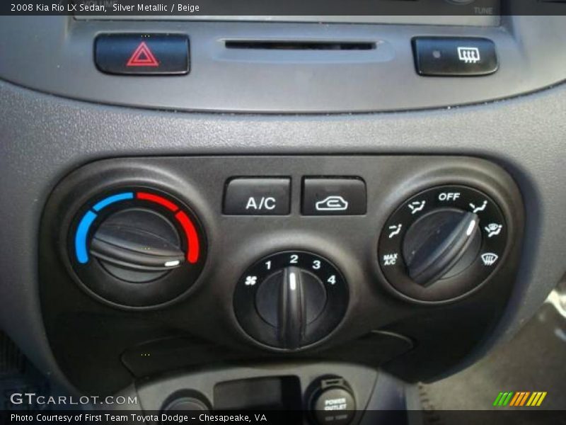 Silver Metallic / Beige 2008 Kia Rio LX Sedan