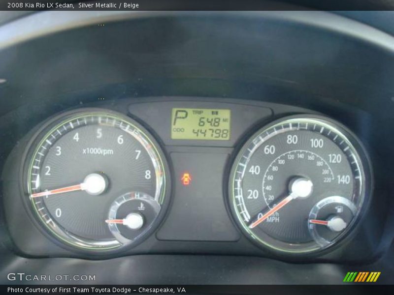 Silver Metallic / Beige 2008 Kia Rio LX Sedan