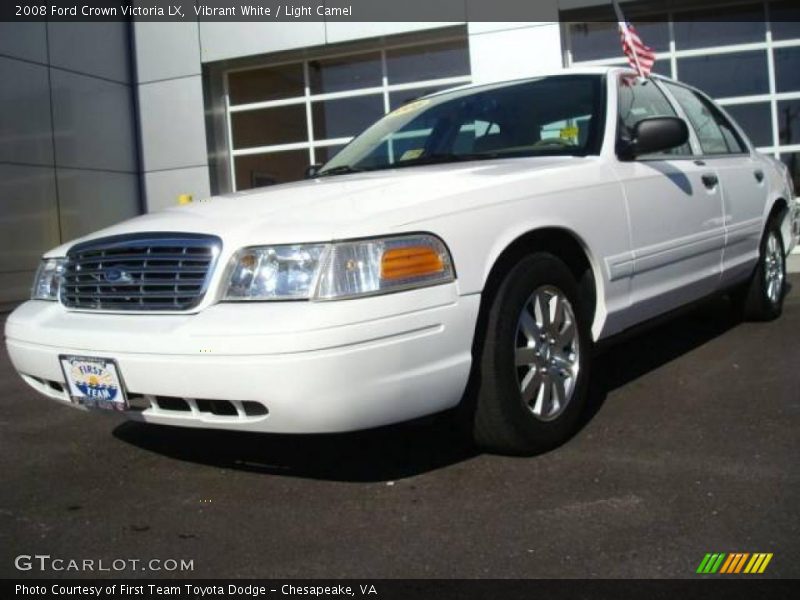 Vibrant White / Light Camel 2008 Ford Crown Victoria LX