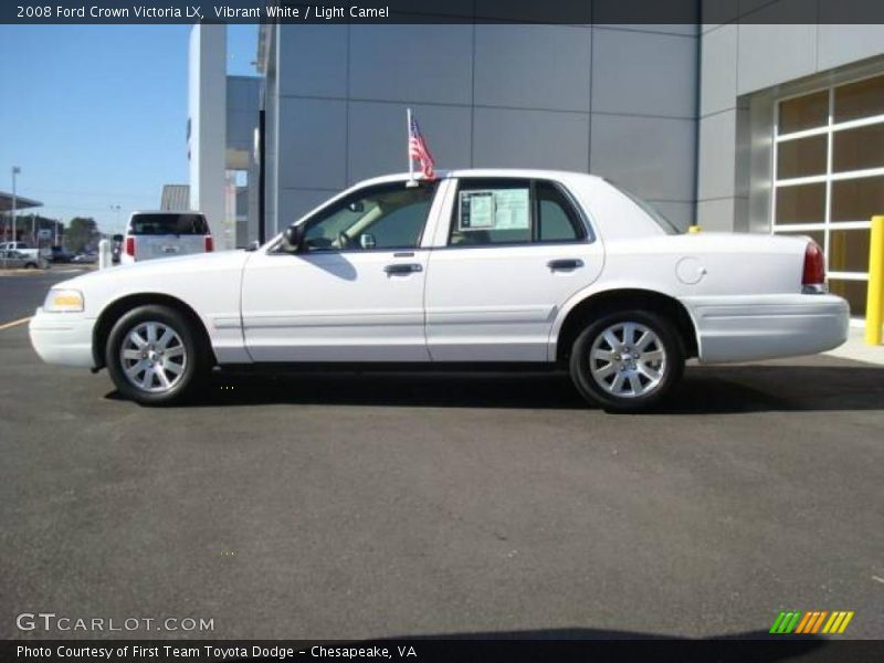 Vibrant White / Light Camel 2008 Ford Crown Victoria LX