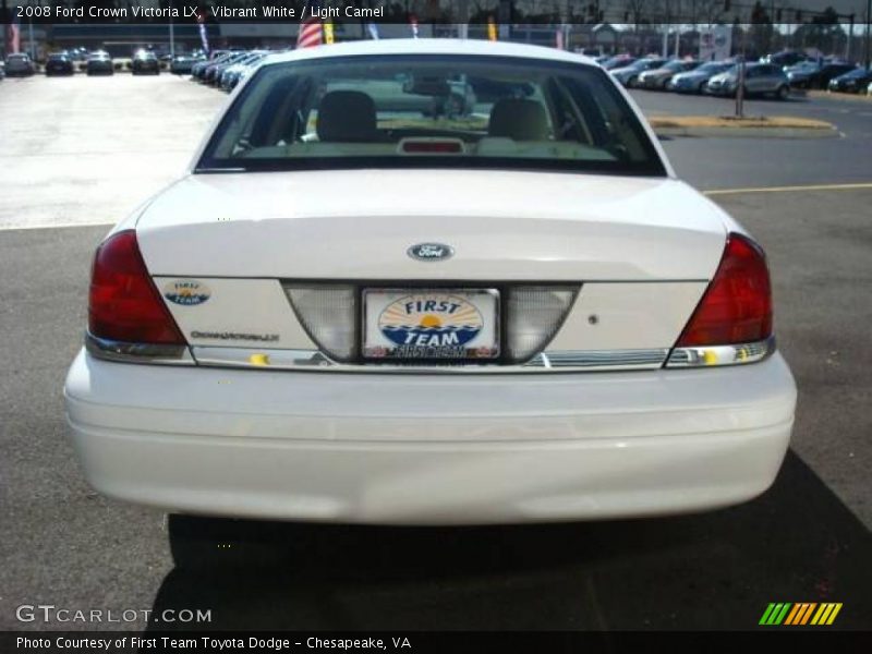 Vibrant White / Light Camel 2008 Ford Crown Victoria LX